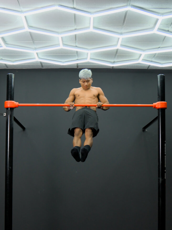 Prone pull-ups at the waist