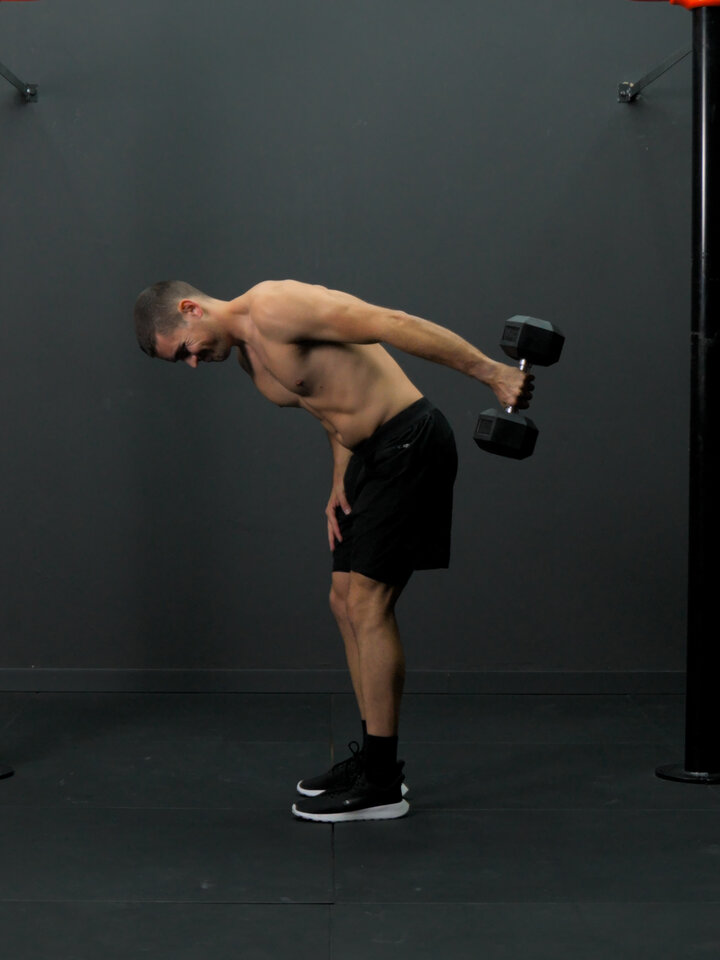 Dumbbell triceps kickback
