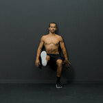 Single leg isometric wall squat