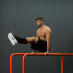 L sit raises sulle parallele