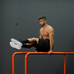 L sit raises laterali alle parallele