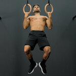Pull-ups with hand rotation on rings