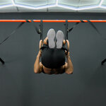 Tucked front lever rows on rings