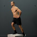 Single leg box step-ups