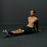 Shoulder extension on the floor with hands together