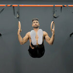 Wide L sit pull-ups with neutral turn