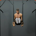 Leg raises in rings supports
