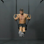 Elastic band assisted rings muscle up