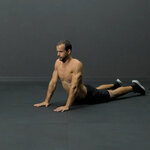 Cobra stretch with torsion