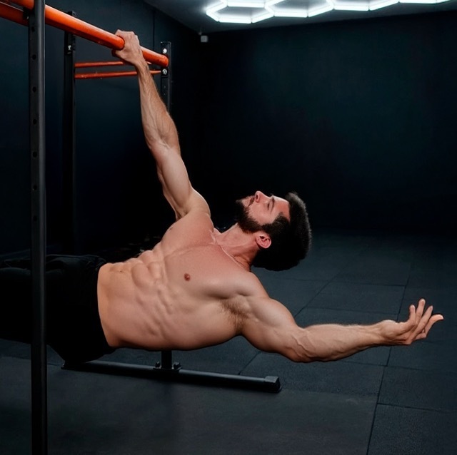 One arm front lever