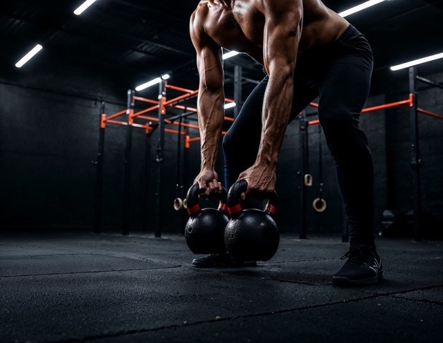 Musculación con kettlebell
